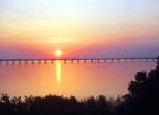 Sunrise over Bayside Bridge